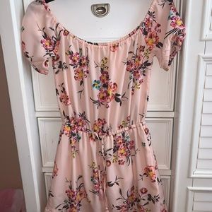 Pink flowery dress